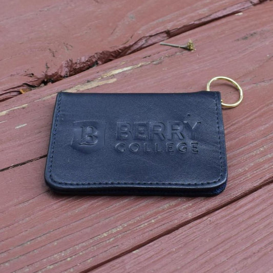 Leather ID Holder - Navy