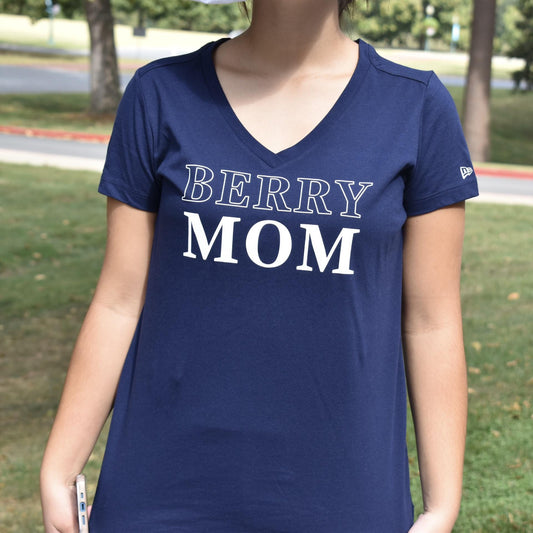 New Era Ladies V-Neck Berry Mom Navy Tee
