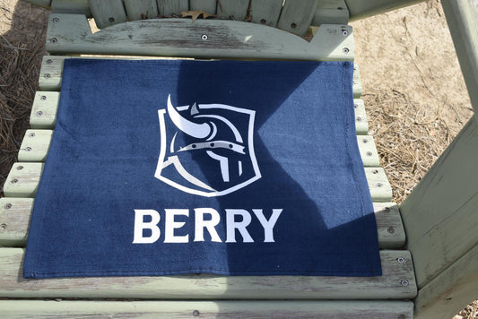 Navy Viking Head Rally Towel