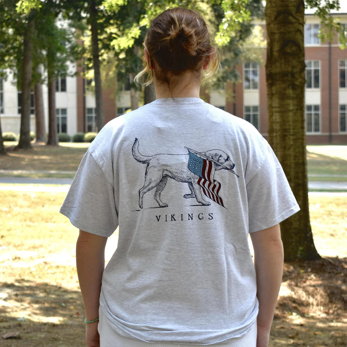 Berry Dog With Flag T-Shirt