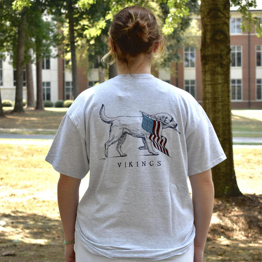 Berry Dog With Flag T-Shirt