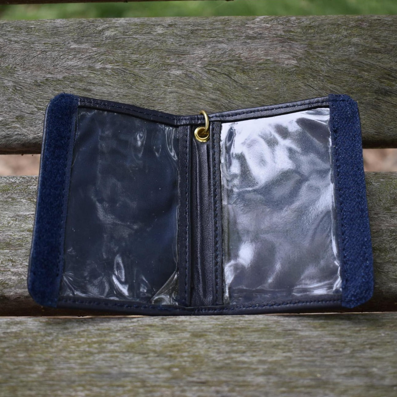 Leather ID Holder - Navy