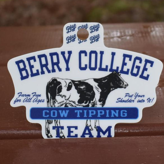Blue 84 Berry College Moo Tipping Sticker