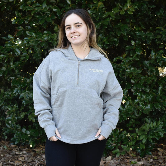 Women's Gray Scallop Hem Hoodie