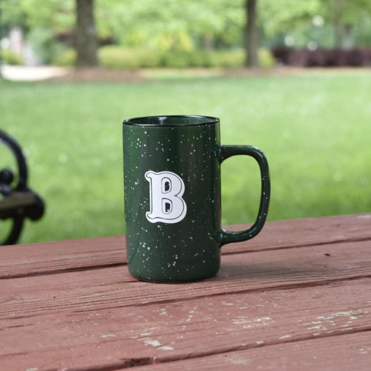 Forest Green "B" Tall Camper Mug