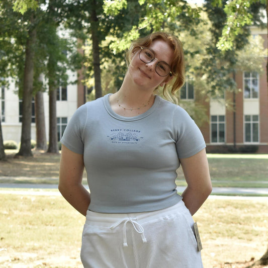 Powder Blue Gate of Opportunity Women's Rib Tee