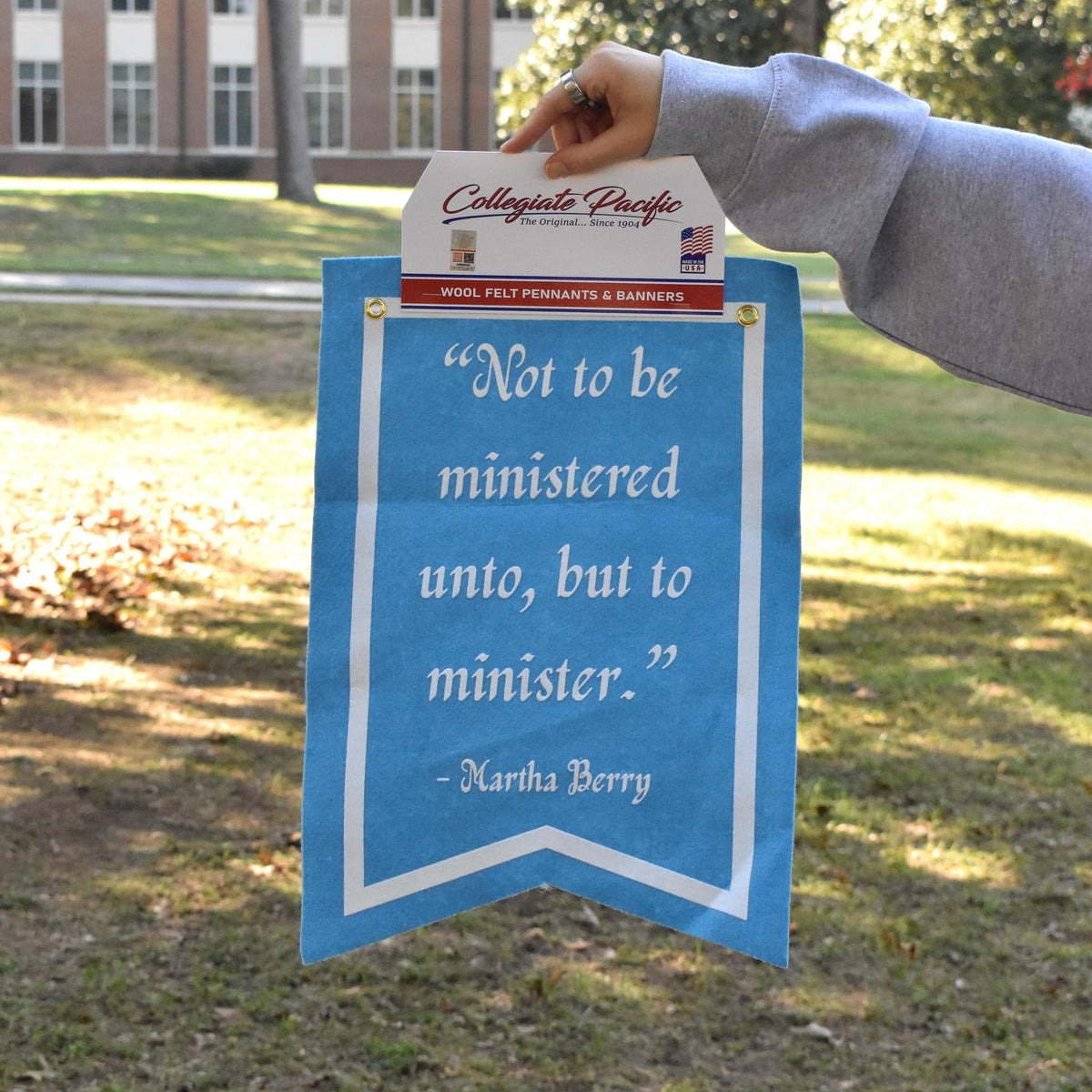 Powder Blue 12'' x 18''  Martha Berry Quote Banner